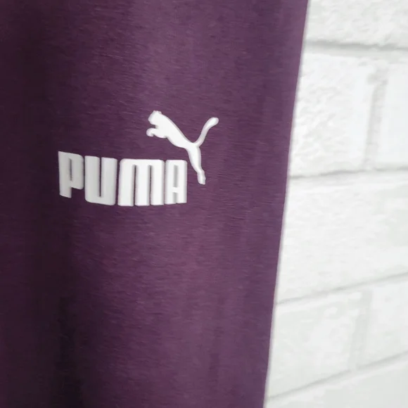 Puma Eggplant Purple Stretchy Wide Bootcut Yoga Pants - Picture 2 of 6